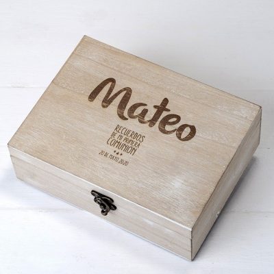 Caja de madera personalizada "Mi Primera Comunión"