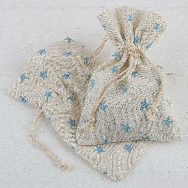 Bolsa de algodón estrellas azules