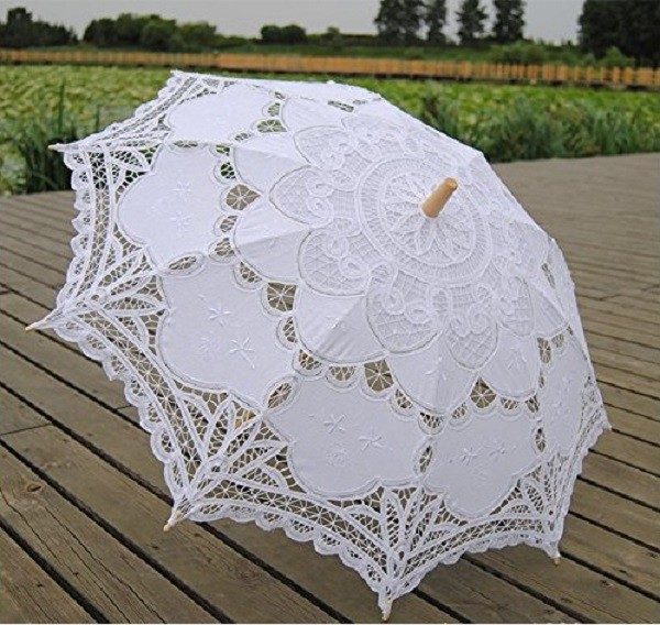 Paraguas de encaje novia